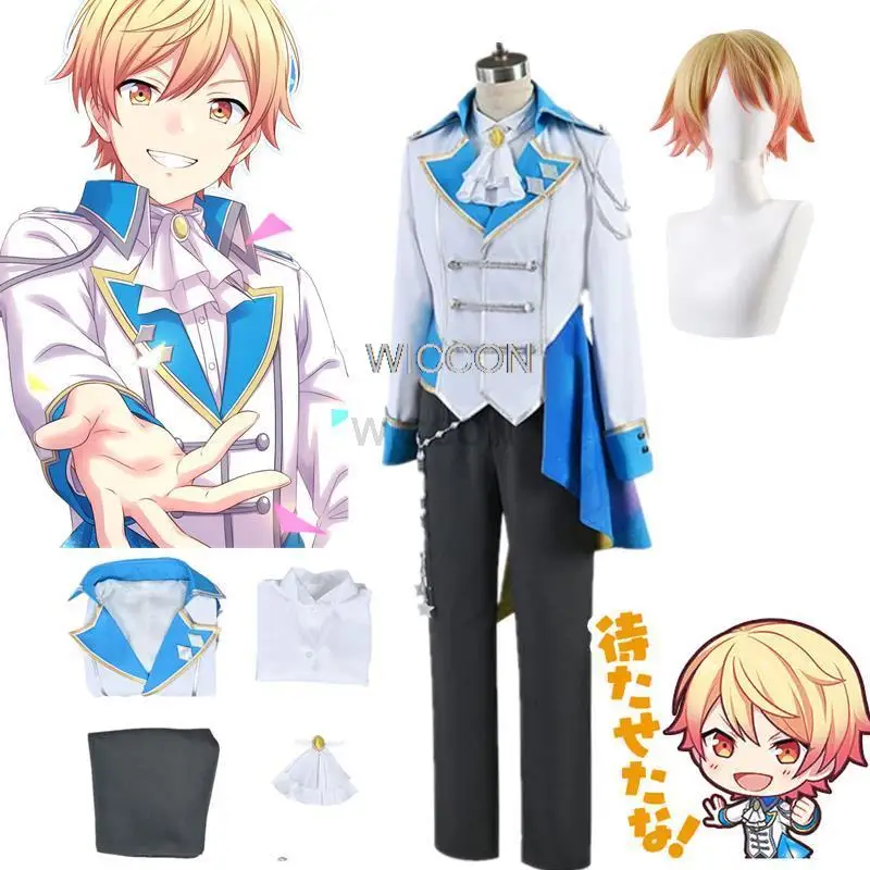 Projekt Sekai Bunte Bühne! Tenma Tsukasa Cosplay Kostüm Uniform Anzüge Bühnenkostüme Cosplay Perücke 30 cm