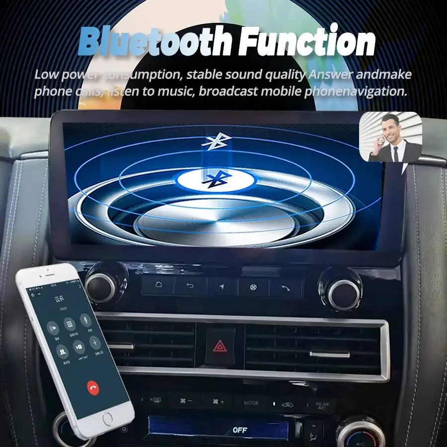 GPS Video Player Android 15 For Nissan Patrol Y61 Y62 Amanda 2014-2020 Carplay HU 12.3inch Car Radio Carplay Auto Wifi 4G Screen