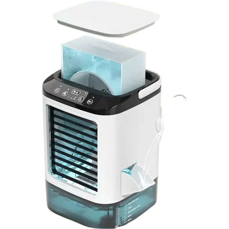 Mini USB Desktop Mist Fan Humidifying Air Cooler Portable Cooling Fan with Ice Box for Home Office Dormitory Use view 5