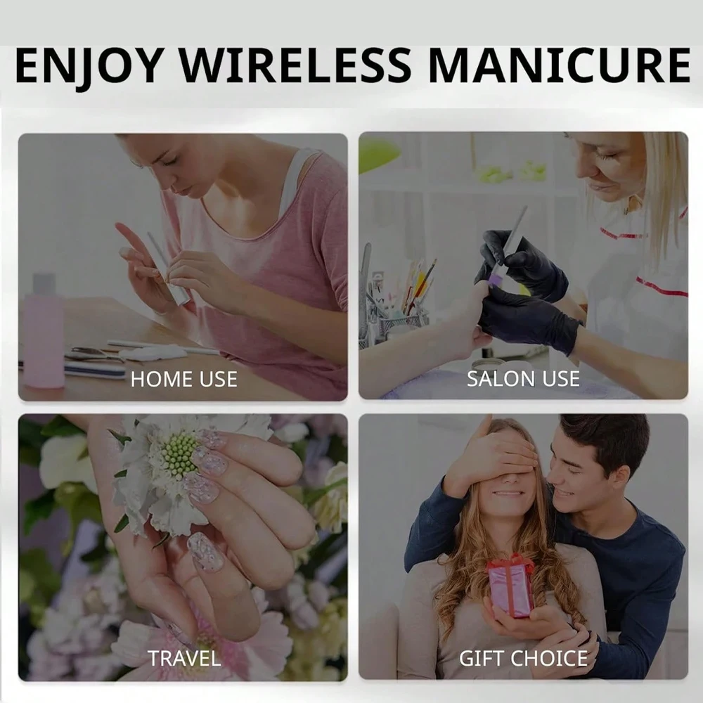 YIKOOLIN แบบพกพา UV เครื่องเป่าเล็บโคมไฟขาตั้งแบบพับได้ USB ชาร์จ Quick GEL NAIL Curing มือถือสําหรับเล็บ