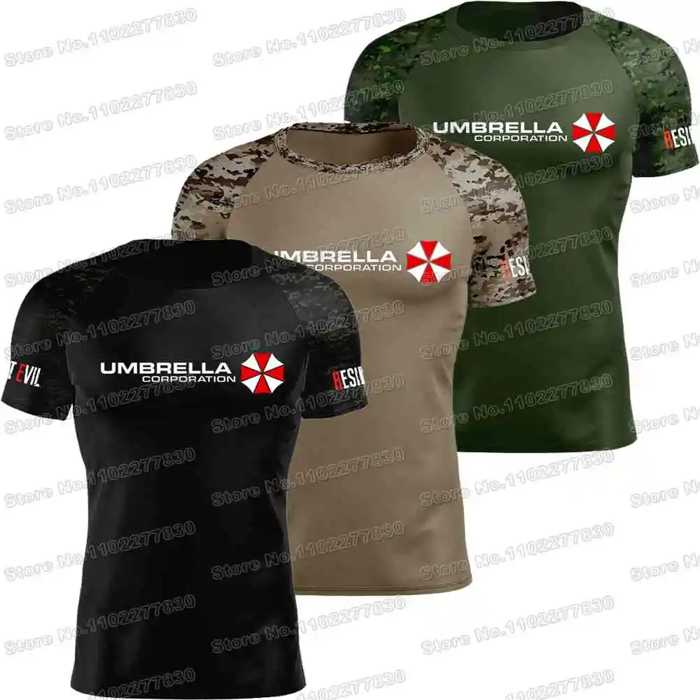 2024 Umbrella Corporation T Shirt Outdoor Running GYM Tech Shirts Motorcycle Jersey MTB Clothing Training Tops Fitness Jersey