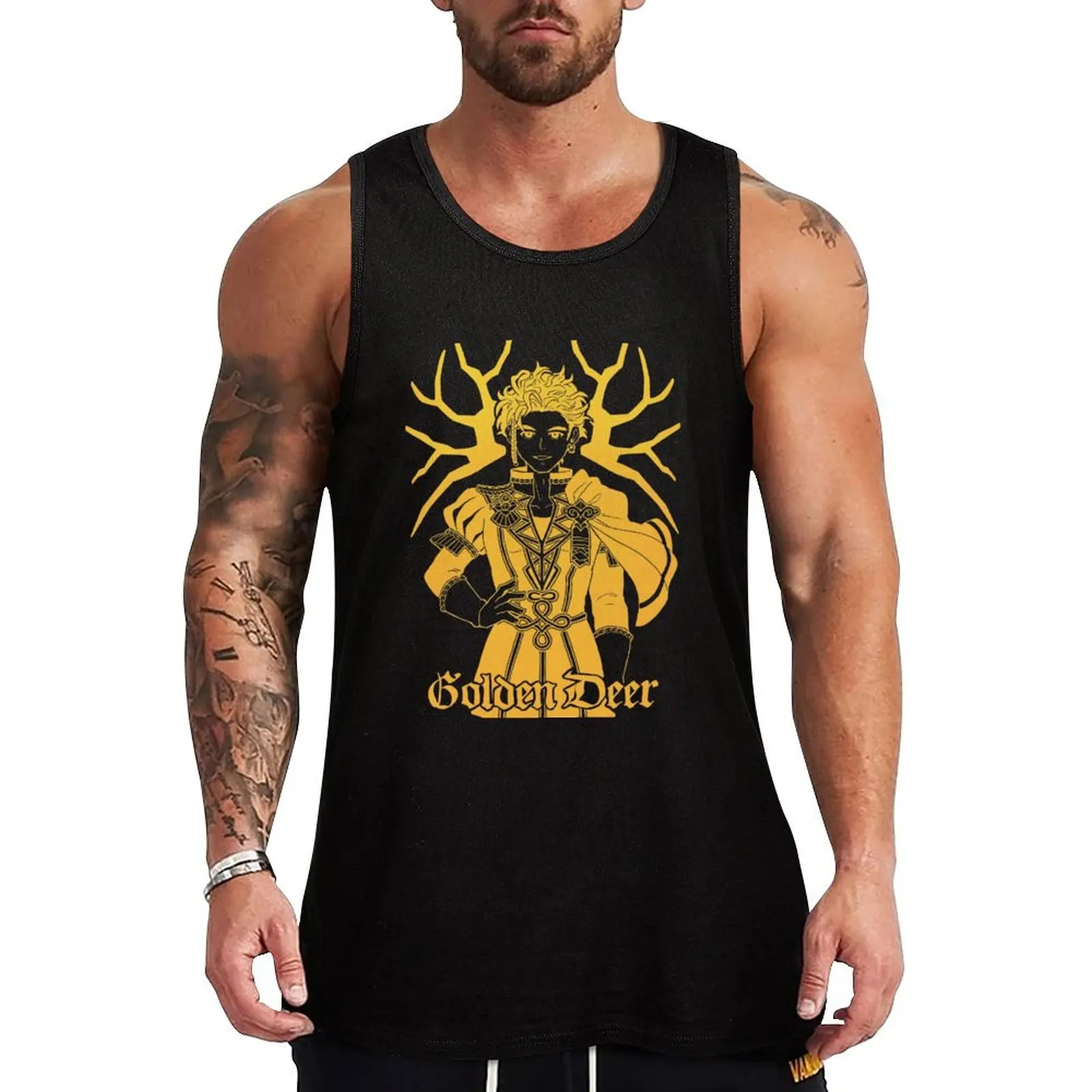 Golden Deer Tank Top Sports Fitness Tank Top Quick Dry Moisture Wicking