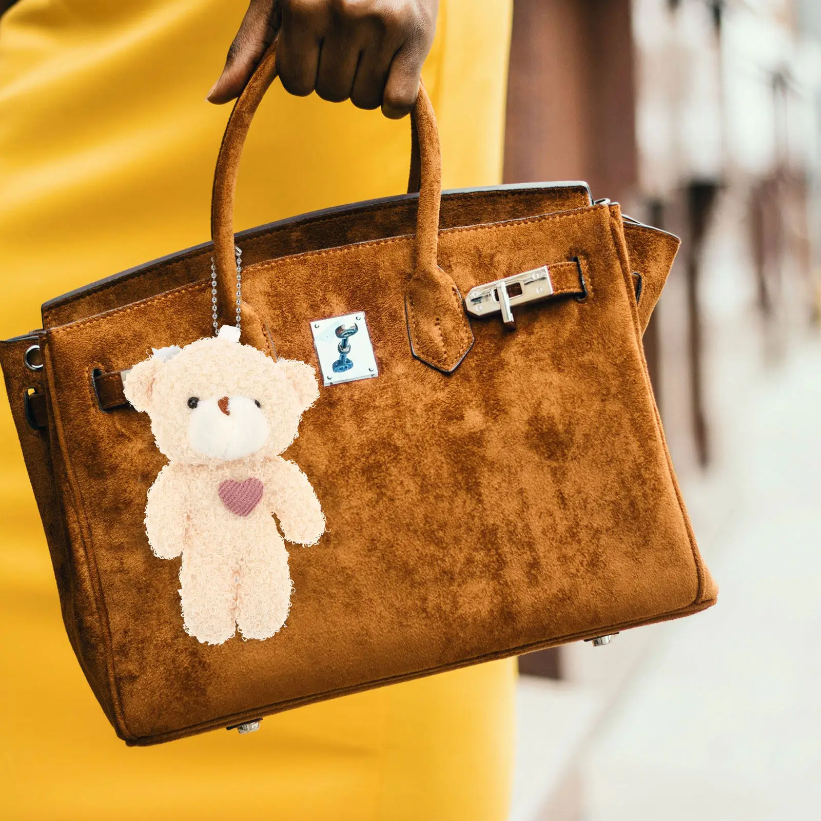 

12Pcs Bear Stuffed Animal Keychain Pendant Soft Touch Bag Backpack Hanging Accessory Christmas Birthday Gift Bear Stuffed Animal