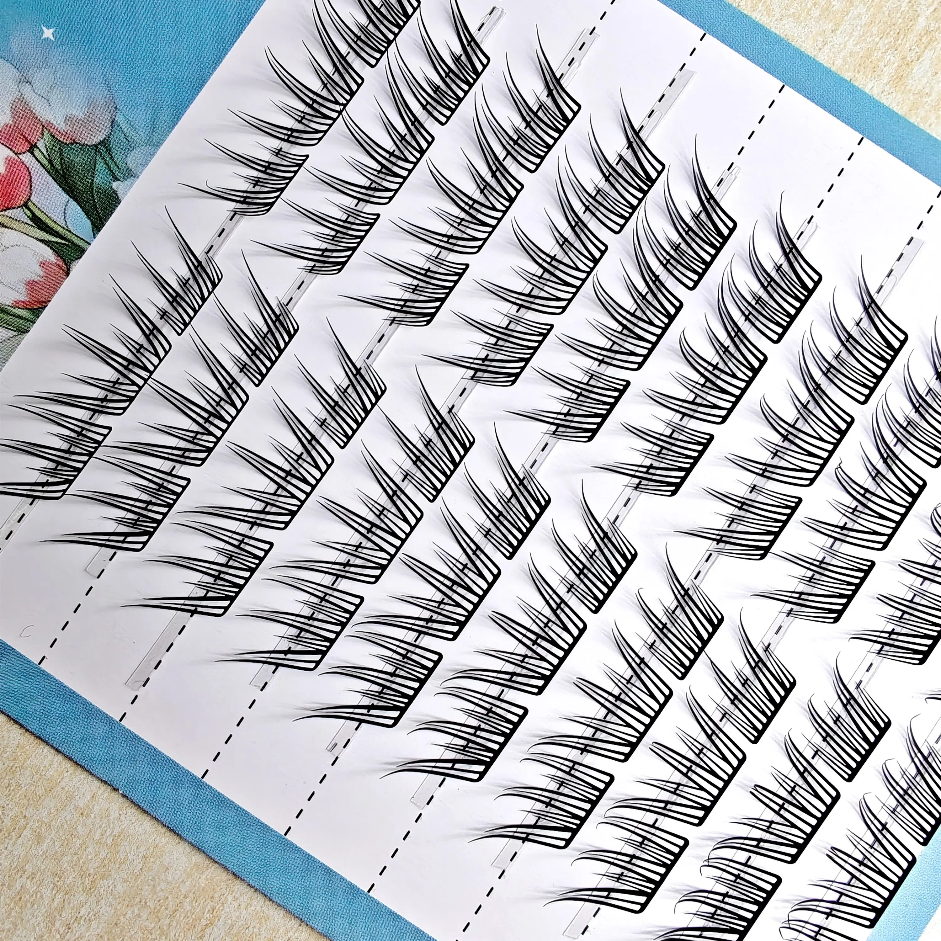 شريحة صغيرة خفيفة رمش تمديد رموش العين الشخصية ماكياج المهنية العنقودية الفردية تطعيم الرموش الصناعية الحلوة