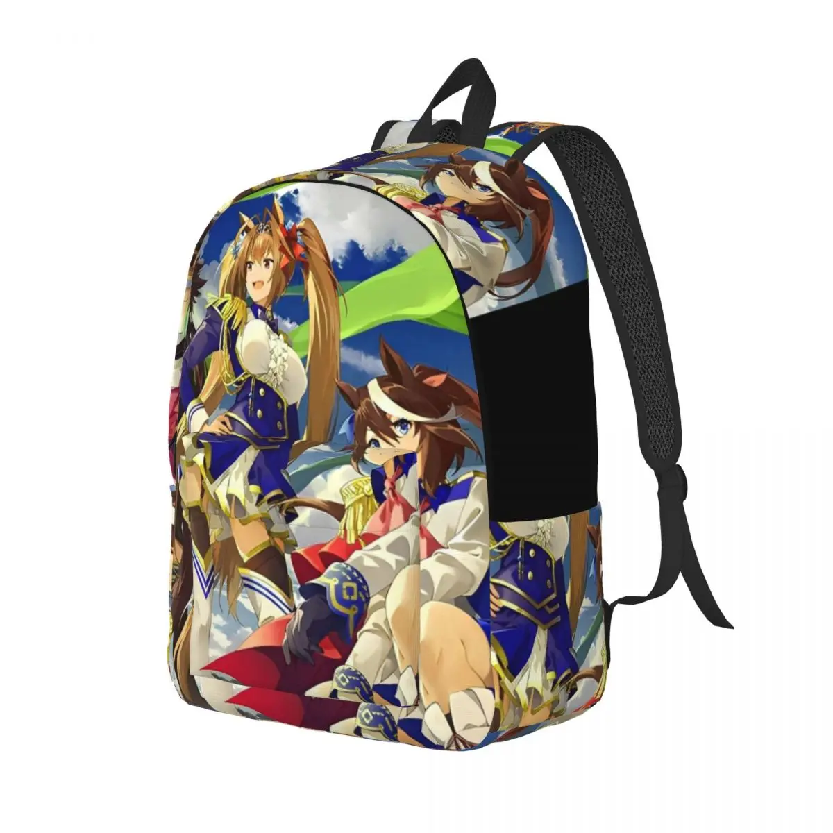 Umamusume Pretty Derby Anime for Teens Student School Bookbag Canvas Daypack Middle High College Hiking