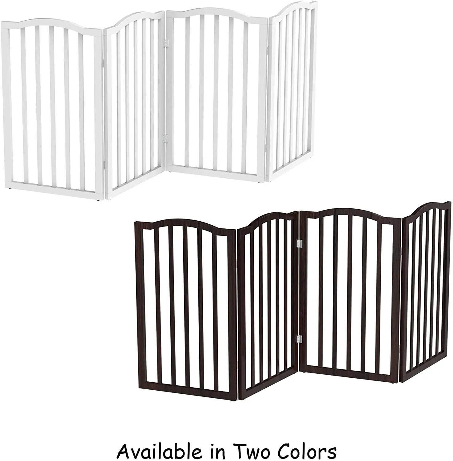 Freestanding Pet Gate Wooden Folding Fence For Doorways Stair