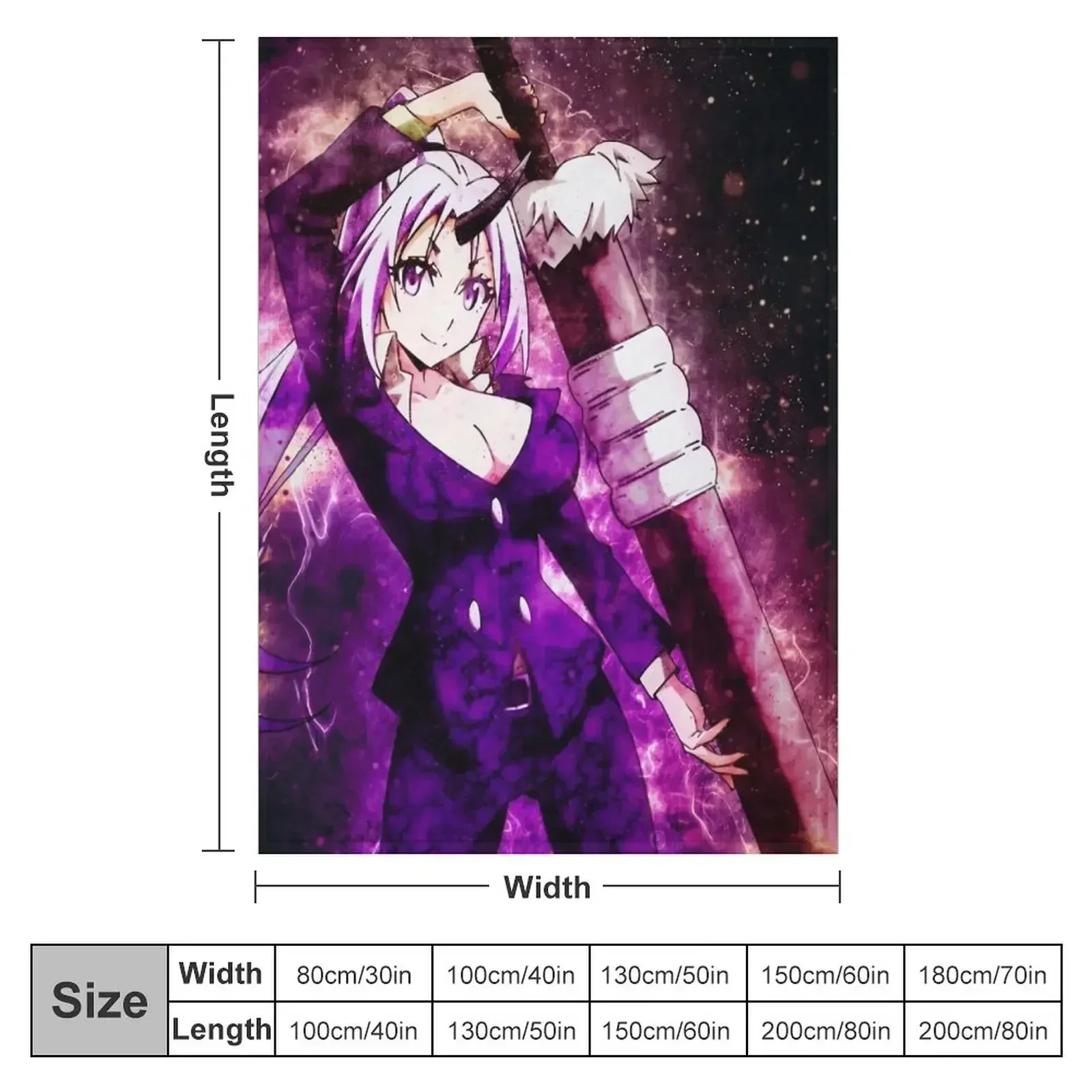 Shion That Time I Got Reincarnated Slime Throw Blanket couch cozy soft plush fuzzy picnic outdoor blanket