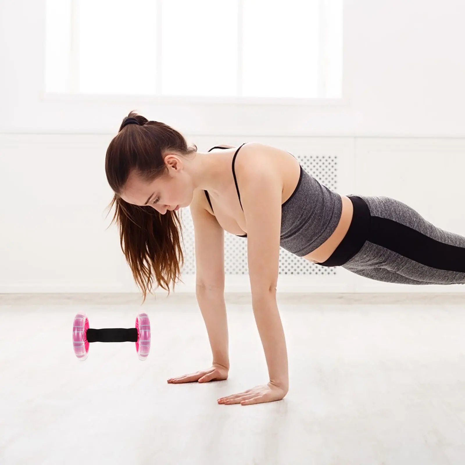 

2 Pcs Ab Wheel Roller for Core Workout Equipment Women Plastic Abdominal Exerciser