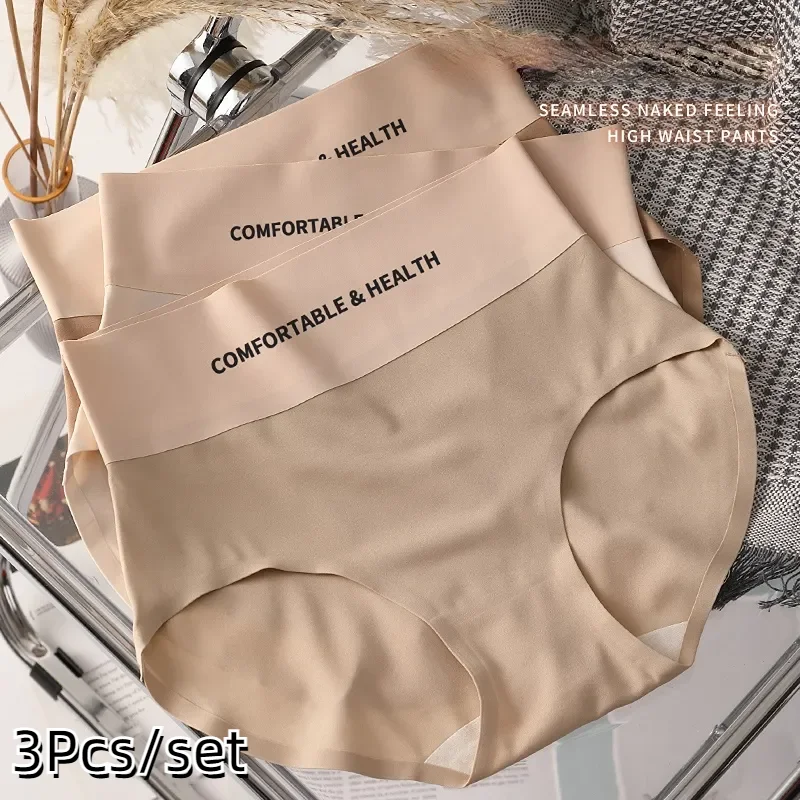 Invisible Panties Women Seamless Briefs Female Underpants Ultra-thin Underwear High Rise Panties Solid Comfy Lingerie Ice Silk