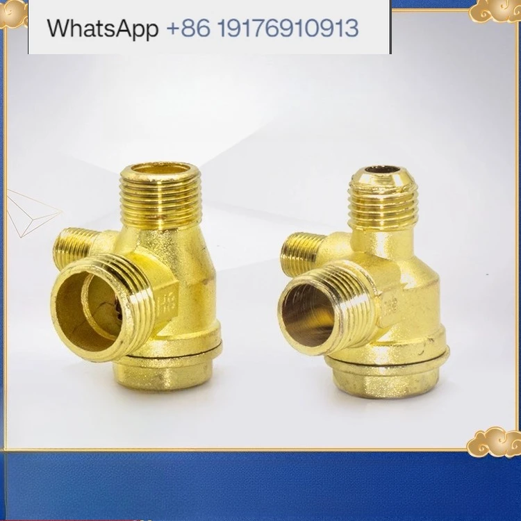 2PCS Small air compressor one-way valve check valve oil-free machine direct connection pump three-way air pipe joint accessories