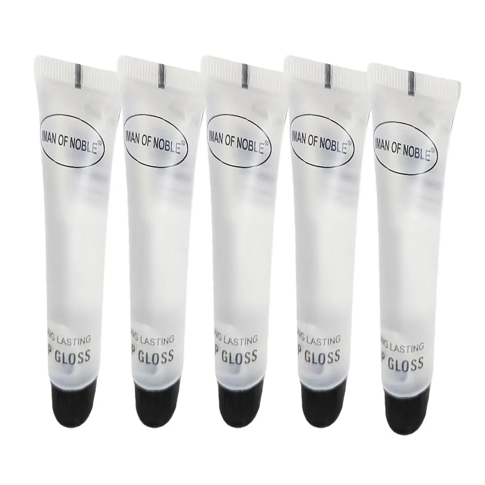 Brillo de labios con acabado brillante, crema hidratante para todo tipo de piel, aceite de labios hidratante no pegajoso, brillo duradero para labios secos, 5 uds.