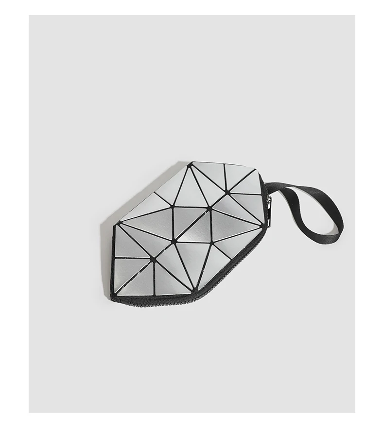 Einfache tragbare Make-up-Aufbewahrungstasche, leichte multifunktionale Tasche mit geometrischem Muster, Reise-Kulturbeutel, Münzgeldbörse, Kosmetiktasche – Detail 16