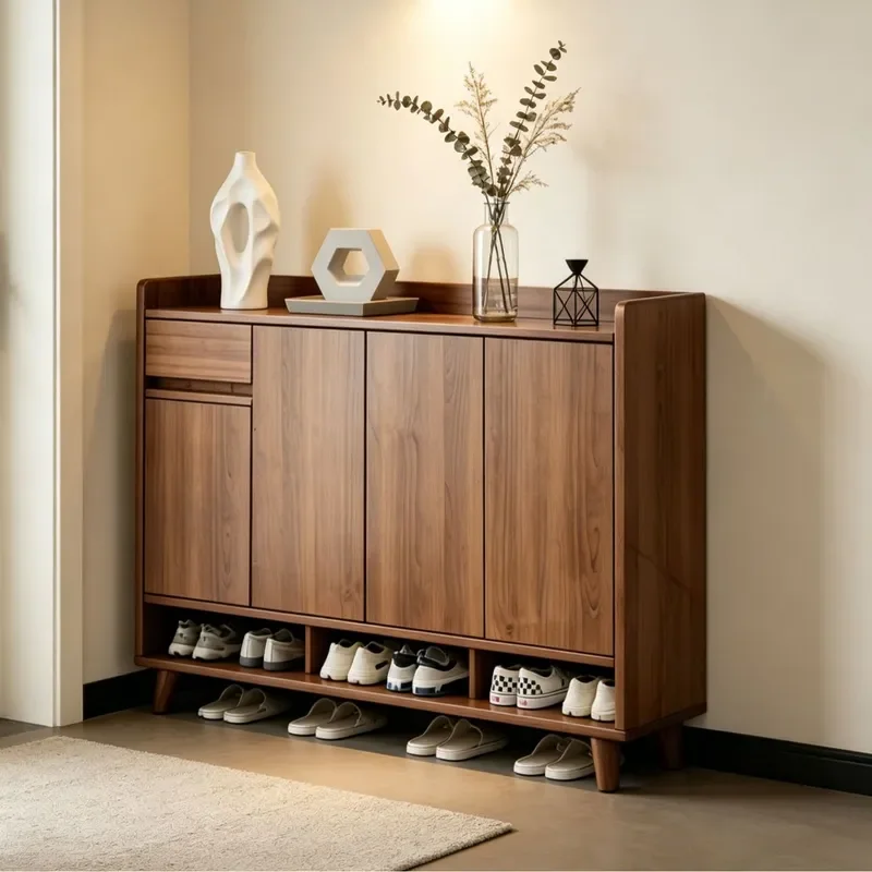 Modern Shoe Cabinet for Entryway Storage with Adjustable Shelves Balcony Hallway Organizer Simple Minimalist Home Footwear