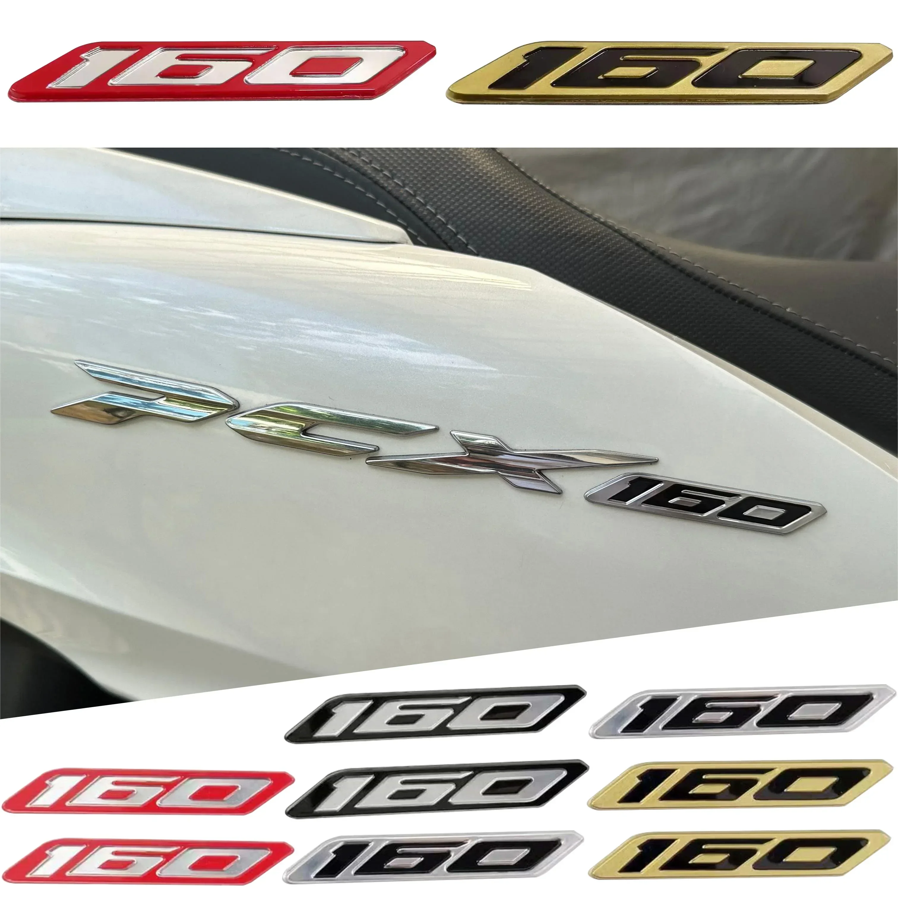 3D For HONDA vario160 pcx160 and NMAX160 Soft Adhesive Body Sticker Motorcycle Waterproof Logo Decorative Accessories