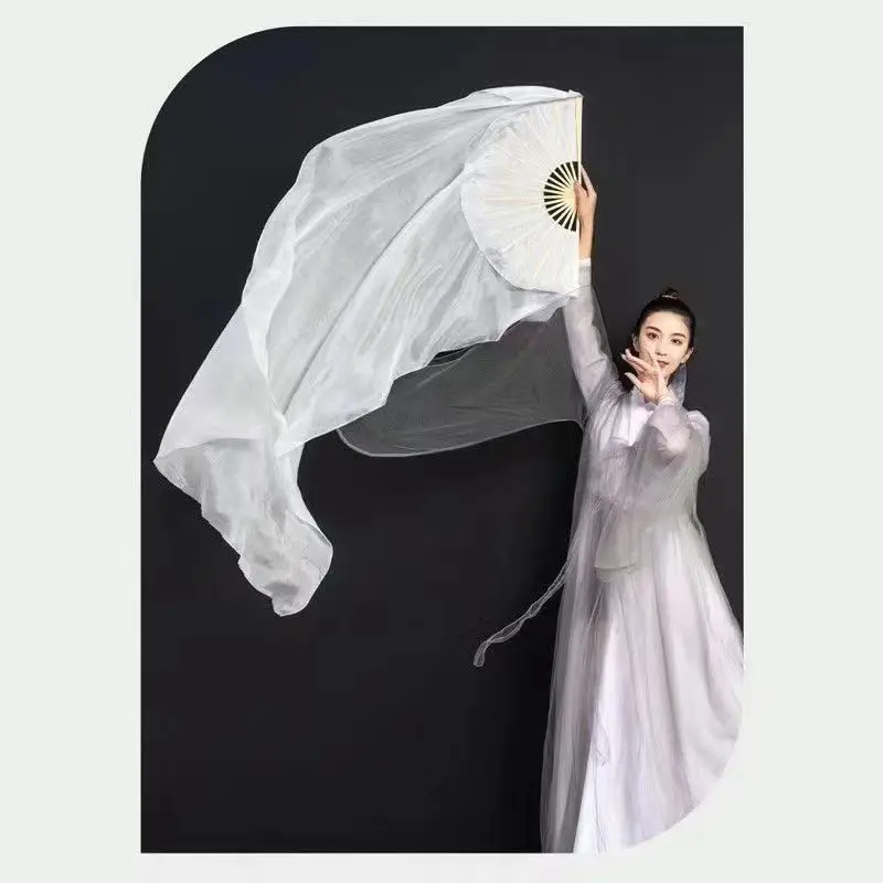 ベリーダンスパフォーマンス扇子模造シルク素材ベールダンス衣装アクセサリー大人女性のための 1.2 メートル 1.5 メートル 1.8 メートルの長さ