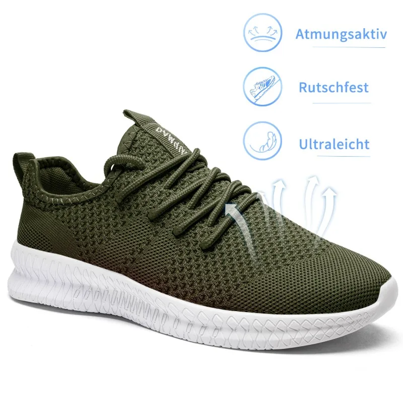 Men Casual Shoes Breathable Comfortable Men's Sneakers Anti-slip Lace-up Running Shoe Flats Loafers Tennis Plus Size 50 Zapatos