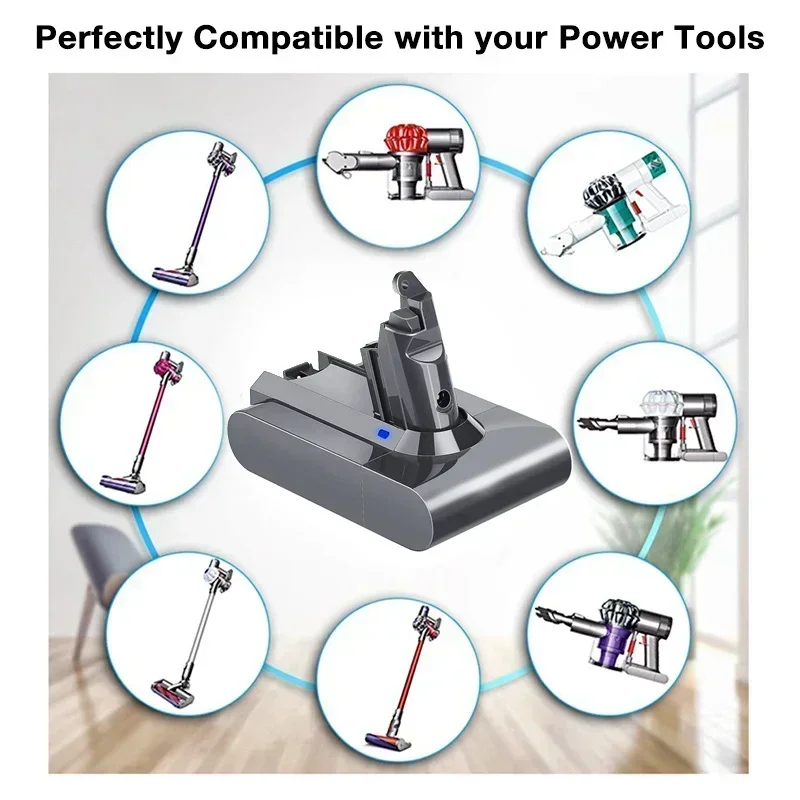 New Dyson dc62 battery 38000mAh 21.6V Li-ion Battery for Dyson V6 DC58 DC59 DC61 DC62 DC74 SV07 SV03 SV09 Vacuum Cleaner Battery