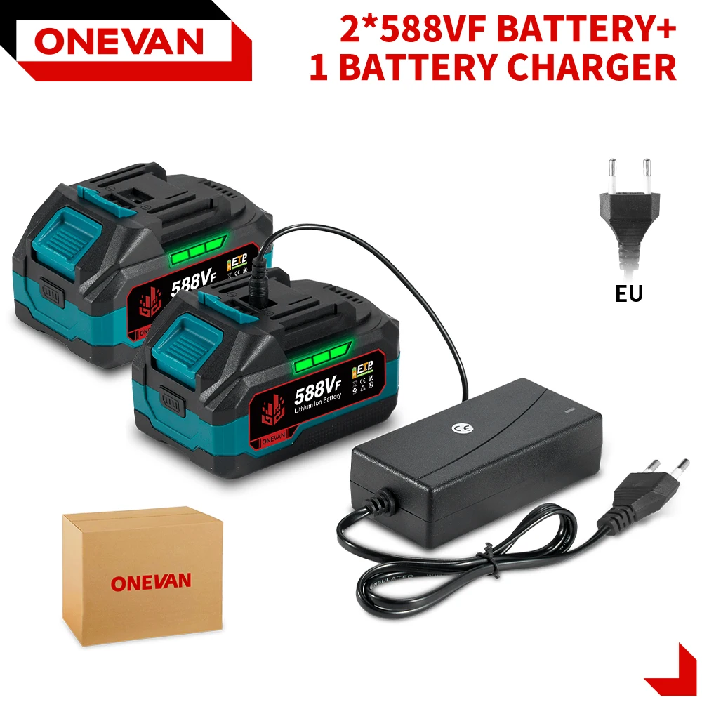 ONEVAN 928VF 29900mAh Lithium Batterij 588VF 22900mAh Capaciteitsindicator Oplaadbare Accu voor Makita 18V 21V Accu Pin