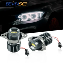2pcs CANbus Error Free LED Angel Eyes Halo Ring Marker Light Bulbs Fit For BMW E90 E91 LCI 2008 2009 2010 2011 6500K White 12V