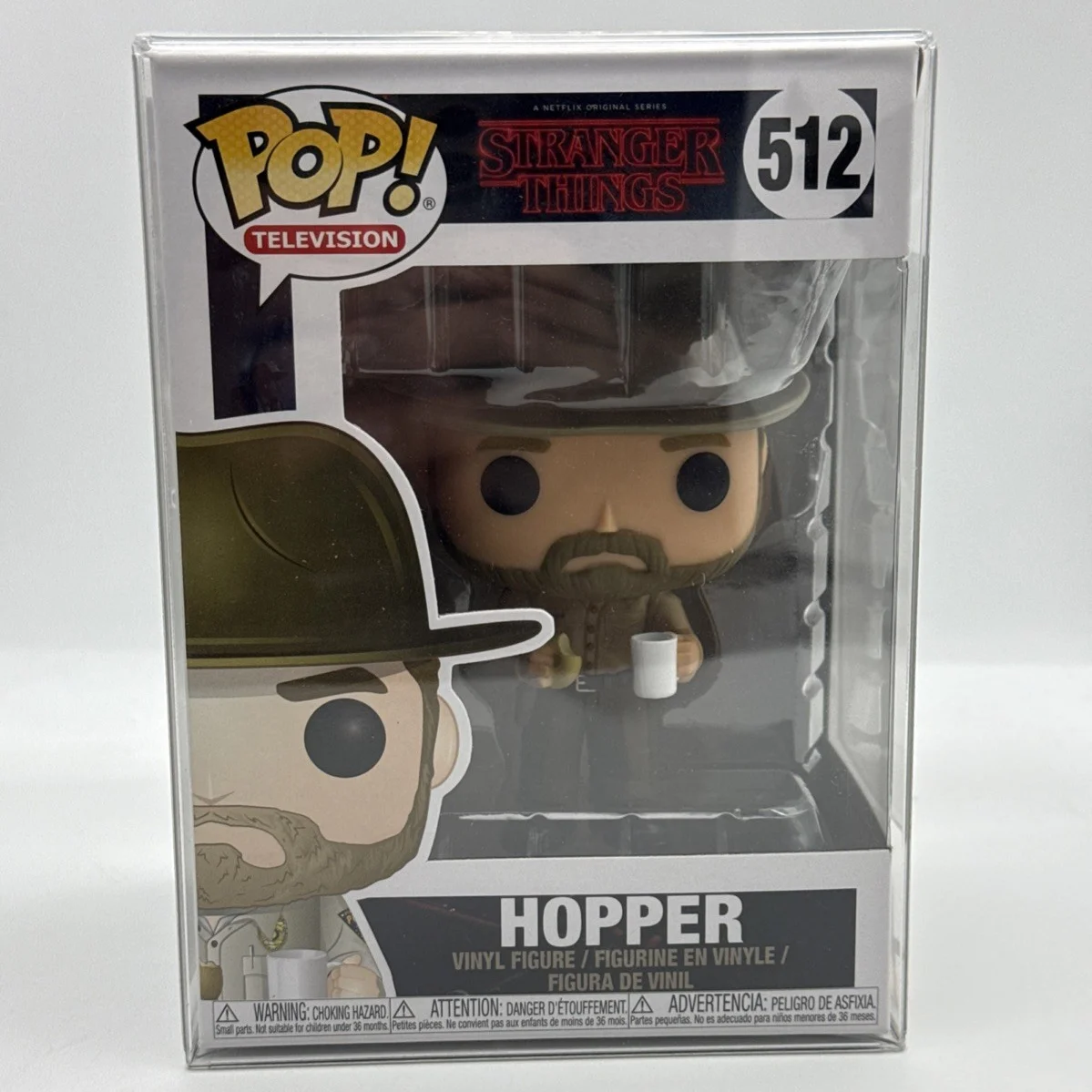 

Хоппер из сериала «Чудовища в городе» (с пончиком) # Коллекционная фигурка Funko Pop 512, официальная, оригинальная, лимитированная серия, статуэтка, игрушка для фанатов, подарок