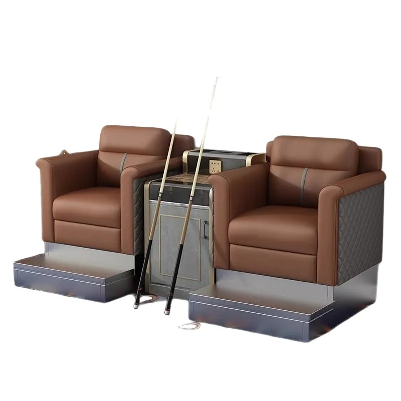 

Business light luxury billiard room viewing chair, game watching sofa