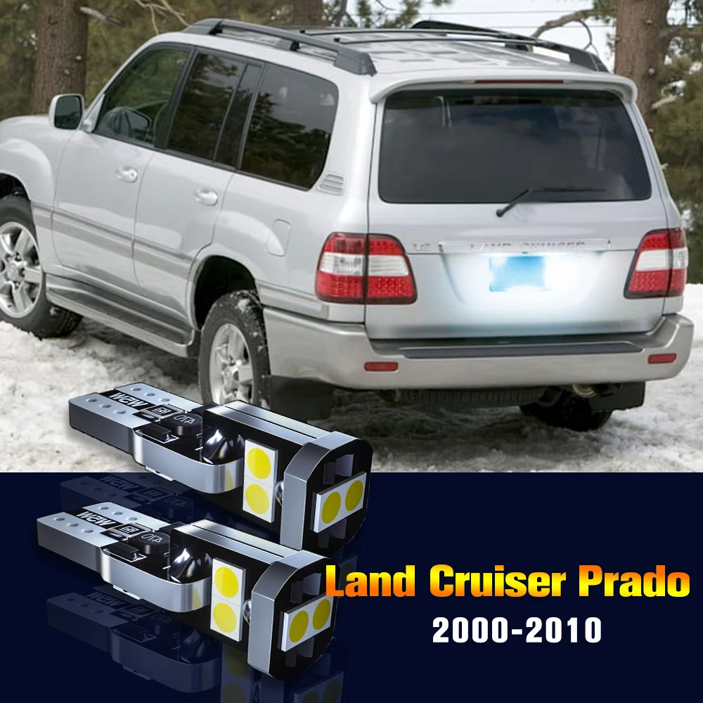 

2pcs LED License Plate Light Bulb Number Lamp For Toyota Land Cruiser Prado 2000-2010 2004 2005 2006 2007 2008 2009 Accessories
