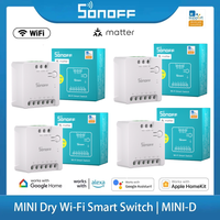SONOFF MINI D MINI-D Sonoff Mini Dry Wi-Fi Matter Smart Switch Dry Contact Relay Device with Matter Supports AC/DC Power Supply