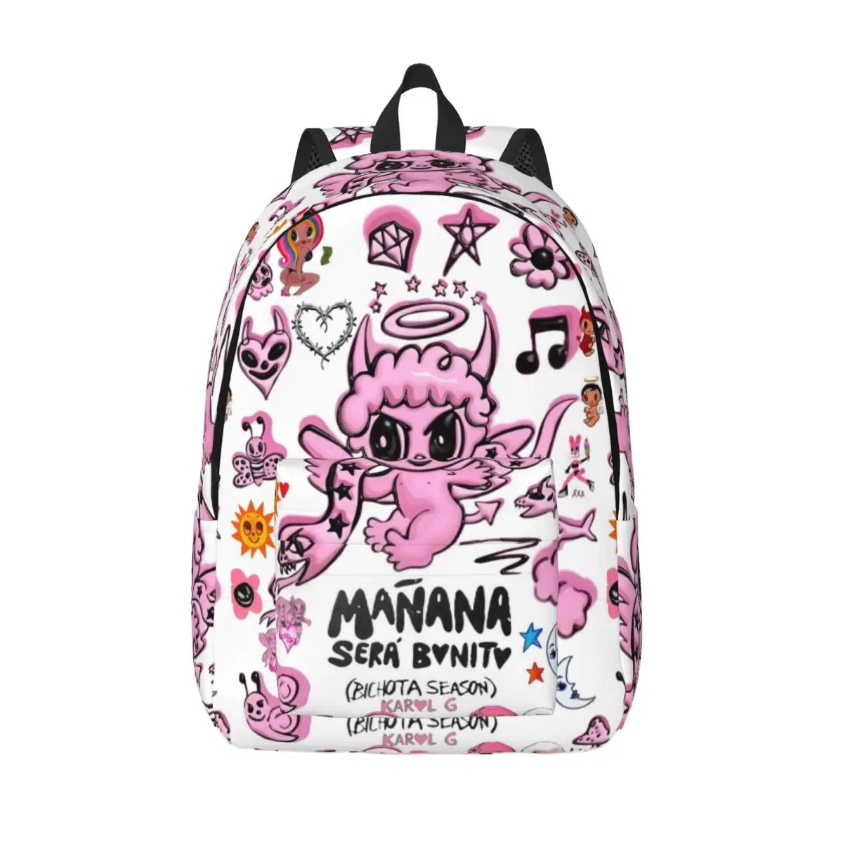 

Рюкзак Singer Karol G для дошкольников, детского сада, школьников, реггиeton, городской поп-музыки, сумка для книг для мальчиков и девочек, детский рюкзак для пешего туризма