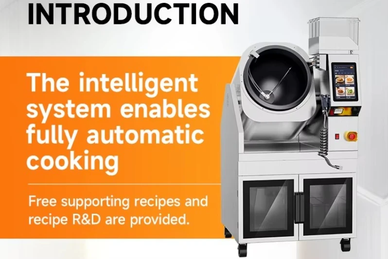 Commercial Automatic Stir-Fry Machine 2-5KG  Intelligent Cooking Robot with One-Sauce Solutions Free Sauce Recipes Samples