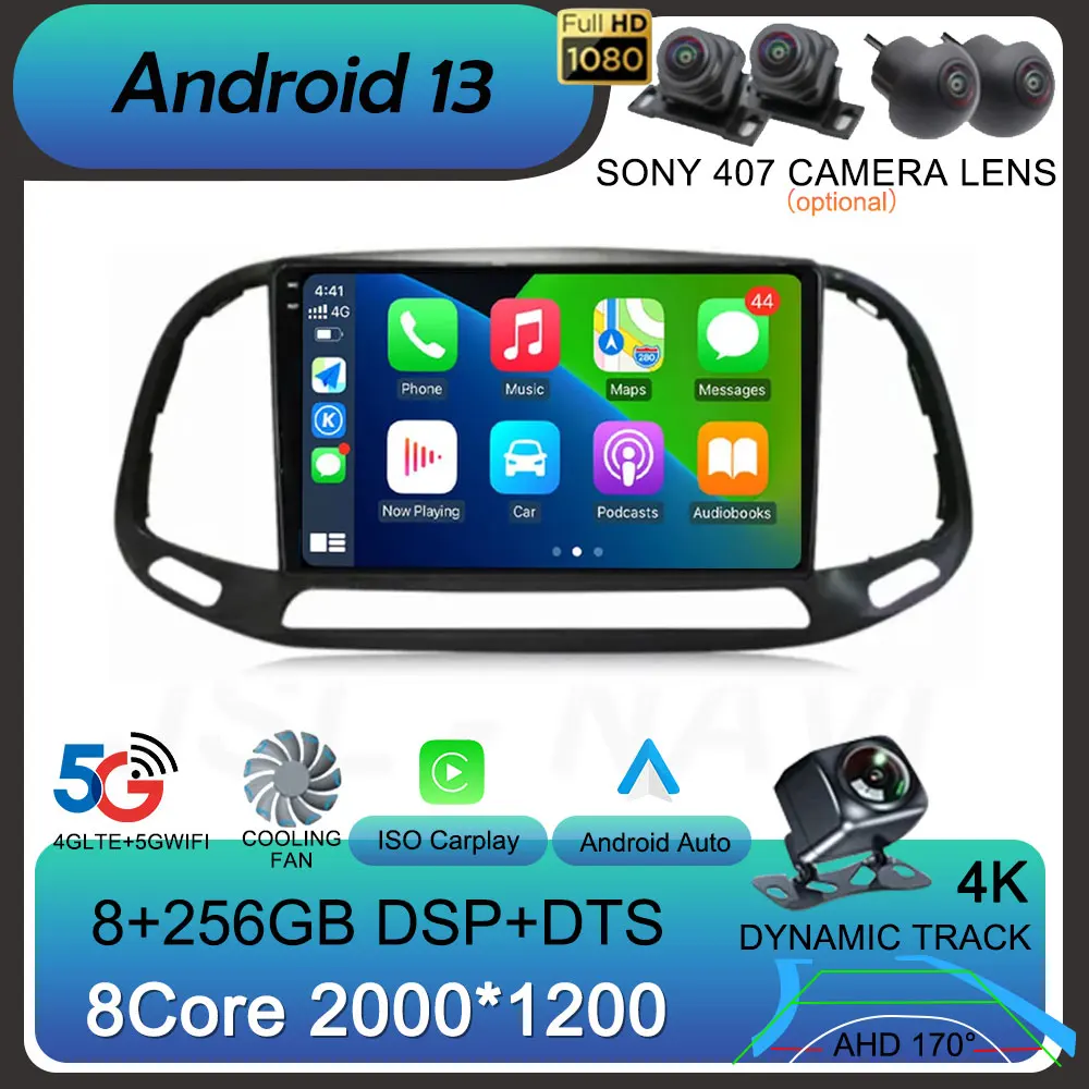 

Android 13 For Fiat Doblo 2015 2016 2017 2018 2019 2020 GPS Car Radio Multimedia Video Player Stereo Navigation Wifi 360 Camera
