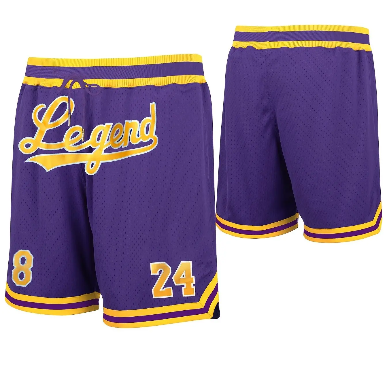 Legend Number 24. Spodenki do koszykówki Męskie luźne spodenki plażowe Szybkoschnące spodenki na lato Kobiety 3D Casual Oversized Sport Shorts