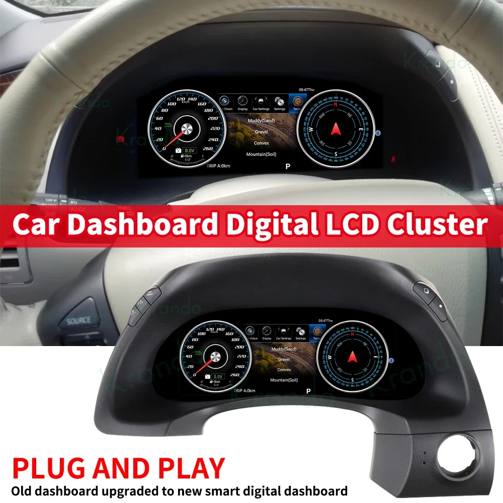 

12.3'' Car Digital Cluster For Nissan Patrol Y62 Infiniti QX80 2010 - 2020 LCD Dashboard Panel Virtual Instrument CockPit