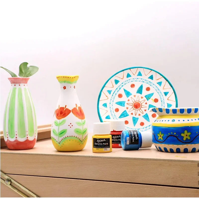 Professiona Ceramic Paint Set Signature 26 pcs x（20ml ）Multicolor, Vibrant Ceramic Paint, Suitable for Porcelain, Glass