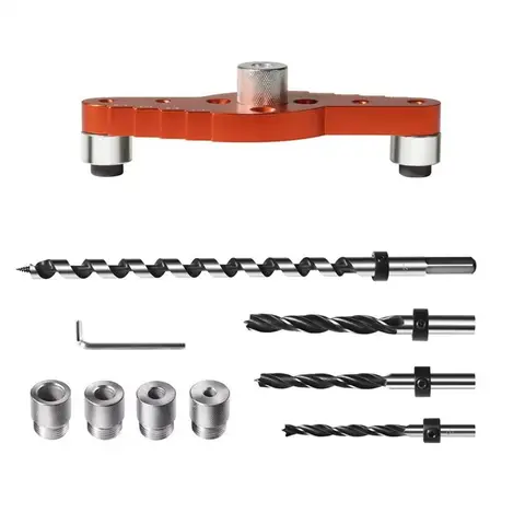 A64Z Dowel Jig Kit For Floating Shelf Bracket(1/2Inch X 11.8Inch Drill Bit) Drill Guide For Shelf,Centering Hole Drill