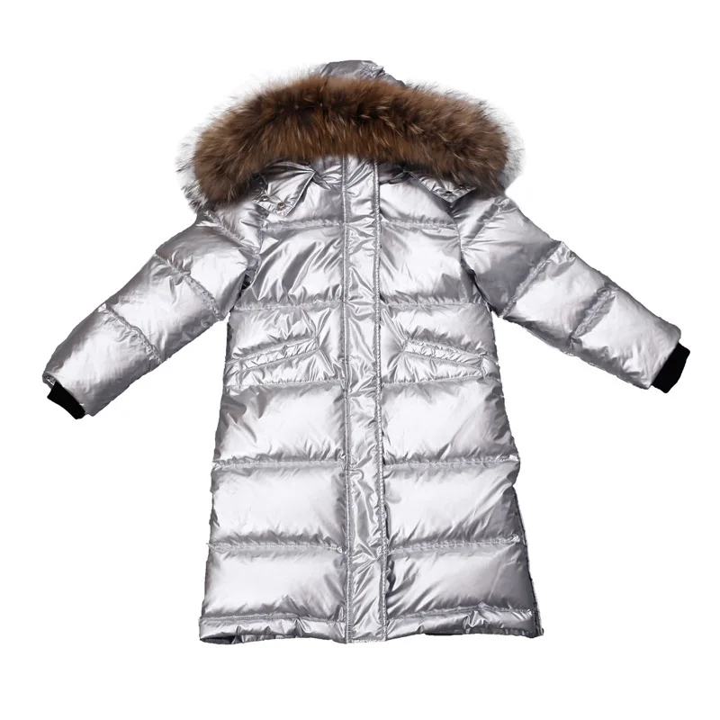 OLEKID 2024 Russian Winter Down Jacket For Girls Waterproof Shiny Warm Girls Winter Coat 5-14 Years Teenage Girl Parka Snowsuit