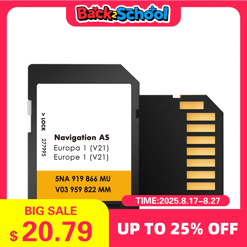 

НОВИНКА для VW Discover Media Navigation AS V19 Карта Великобритании Европа 2024 Sat Nav SD-карта 32 ГБ Sharan 7N с обновления 2015 г.