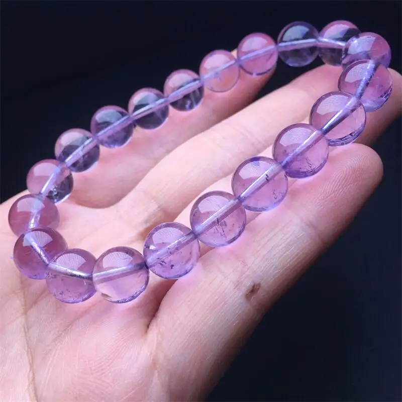 

10MM Natural Lavender Amethyst Bracelet Charms Fashion Personalized Men Women Gemstone Jewelry Gift 1pcs