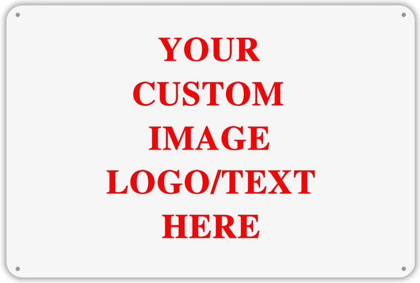 Custom Sign Personalized Metal Sign Design Your Own Text Image Logo Home Kitchen Bar Street Office Business Bathroom Party