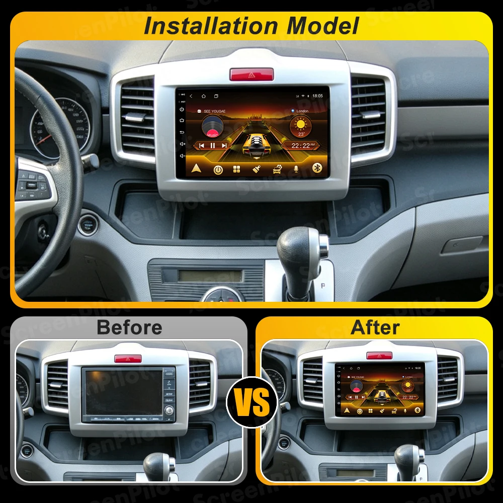 10 inch Android 16 For Honda Freed 2008-2016 Car Radio Stereo Head Unit Multimedia Video Player GPS Navigation 2K QLED RDS 8Core