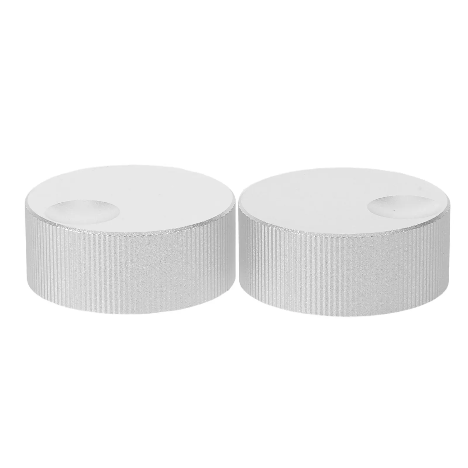 2Pcs Compact Aluminum Alloy Potentiometer Knob 32x13mm Smooth Rotary Control for Guitar Bass Audio Volume Management