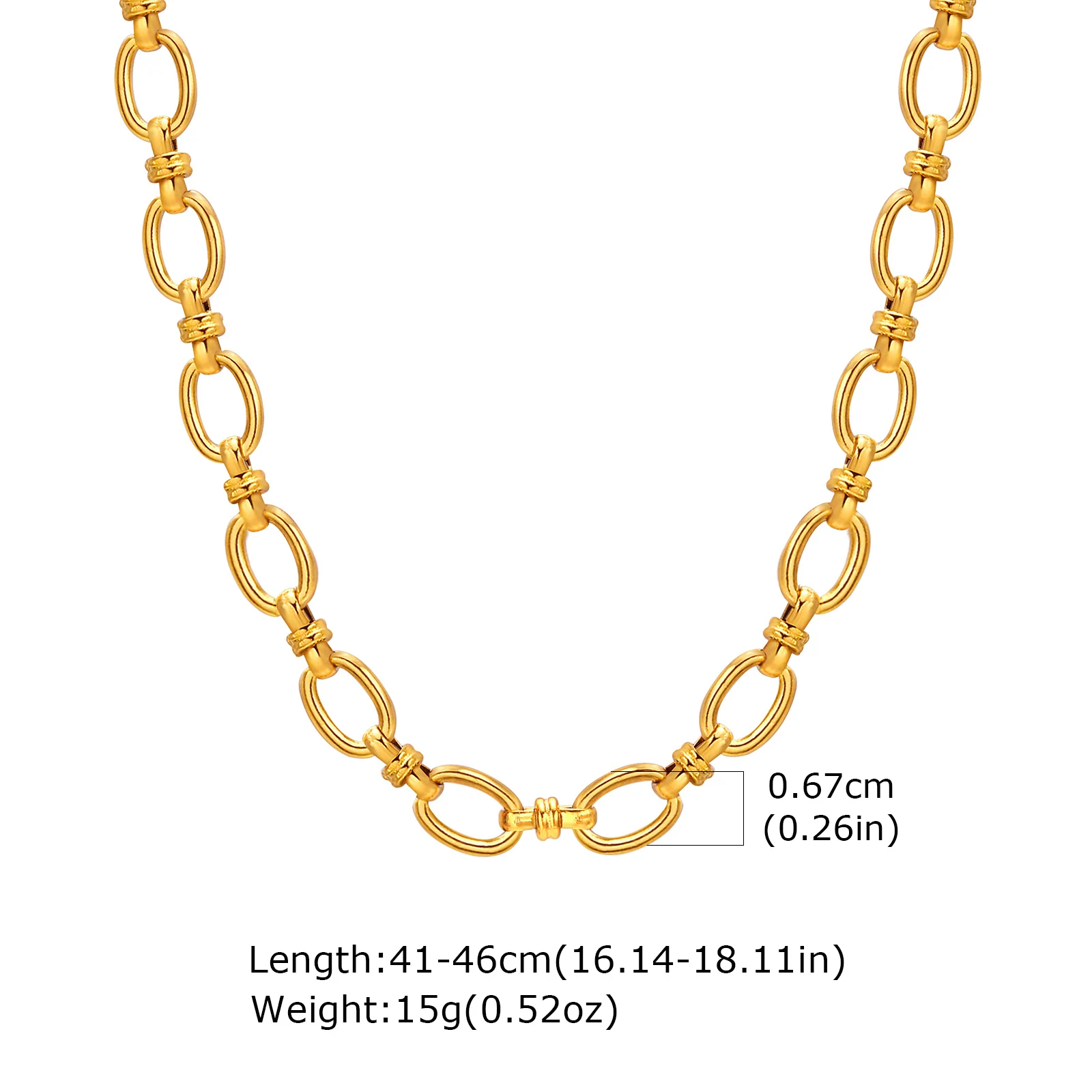 Stainless Steel Jewelry Chain Necklace For Women Retro Street Trend Wedding Birthday Party Mom Girlfriend Valentine's Day Gift