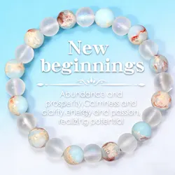 New Beginnings Lucky Bracelet Natural Stone Bracelet For Women Men Money Health Crystal Citrine Tiger Eye Bracelet Wholesale