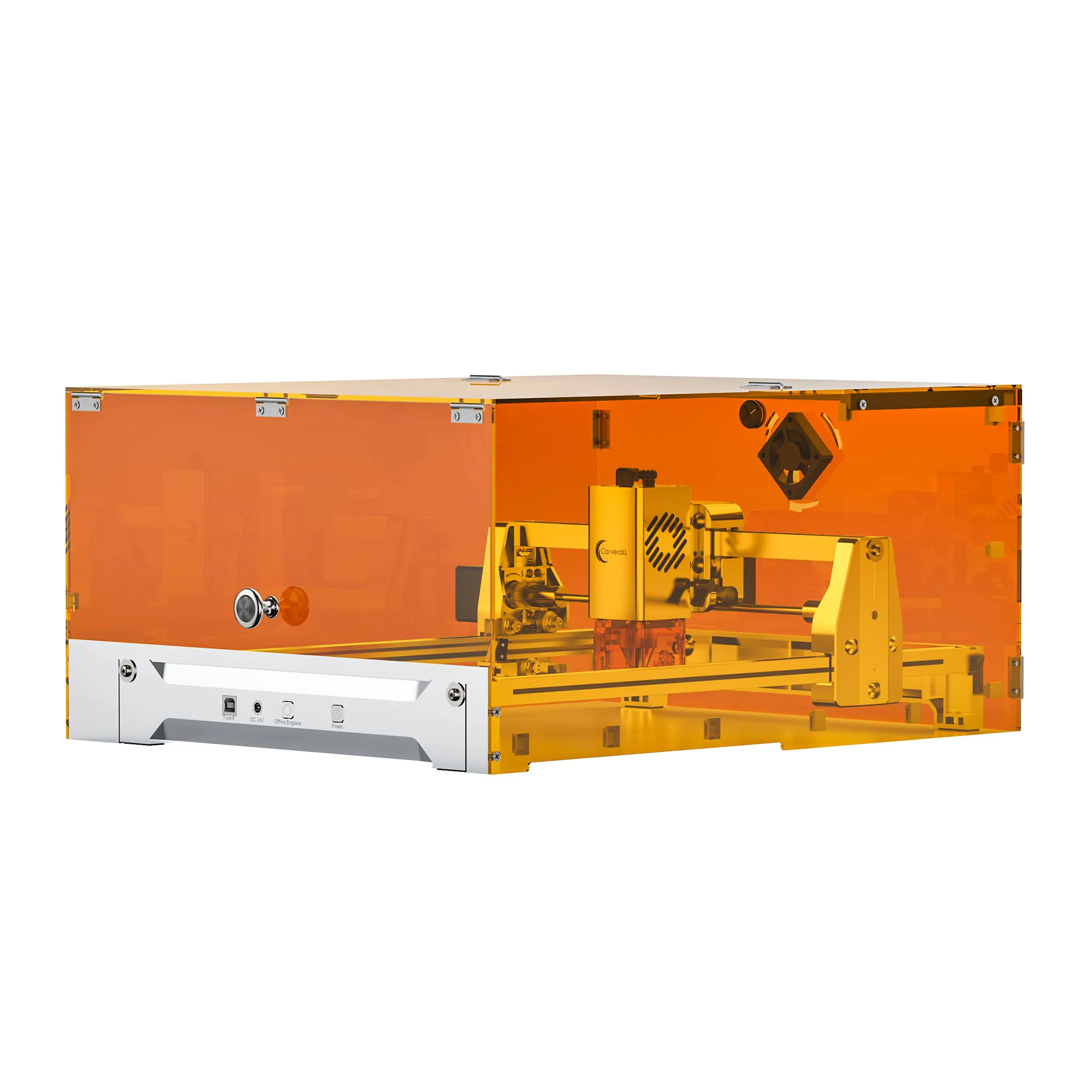 Carverall K15PRO Desktop Lasergravierer Klasse 1 mit Gehäuse, A4 200x300mm, 0,01mm Präzision, 15000mm/min, Holz Acryl Leder Papier Sperrholz Beschichtetes Metall, CutLabX LightBurn LaserGRBL, WiFi USB
