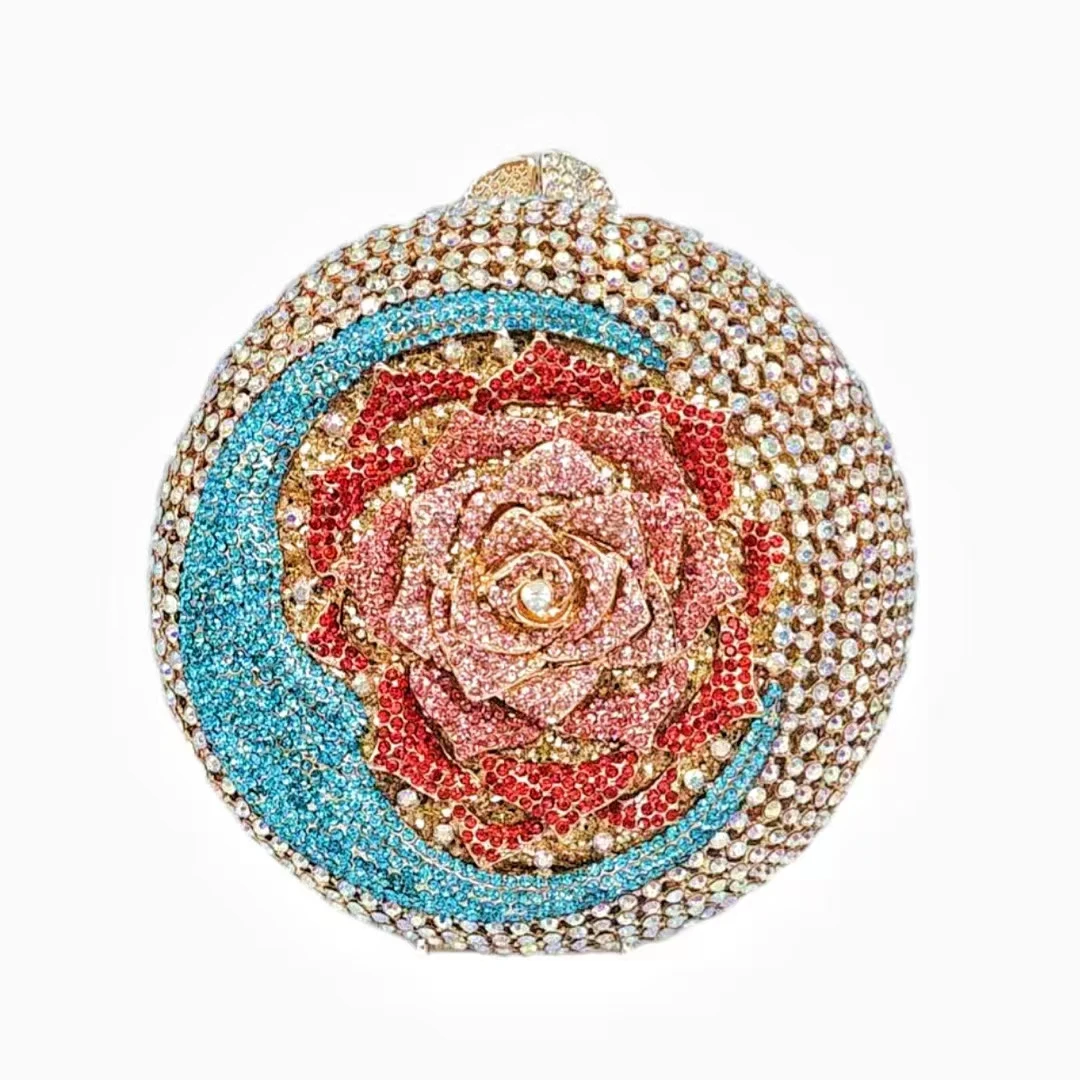 

XIYUAN Stones Wedding Dress Purses Women Bridal Crystal Handbags Rhinestone Party Clutch Purse Evening Clutches Minaudiere