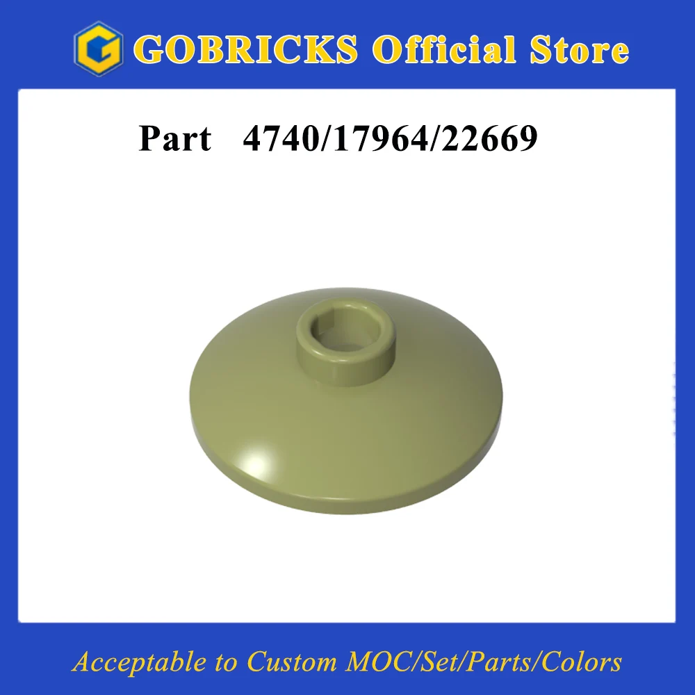 

Gobricks 1 шт. MOC Dish 2 x 2 перевернутых кирпича, совместимые с моделью 4740 17964 22669, строительные блоки 64938, детали, детская игрушка-головоломка
