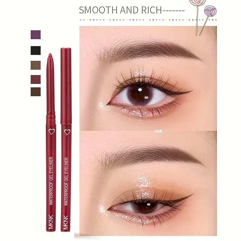 Waterproof Eyeliner Pencil Long-lasting High Quality Professional Makeup Black Brown Purple Eyeliner Pen Easy Wearing Cosmetics