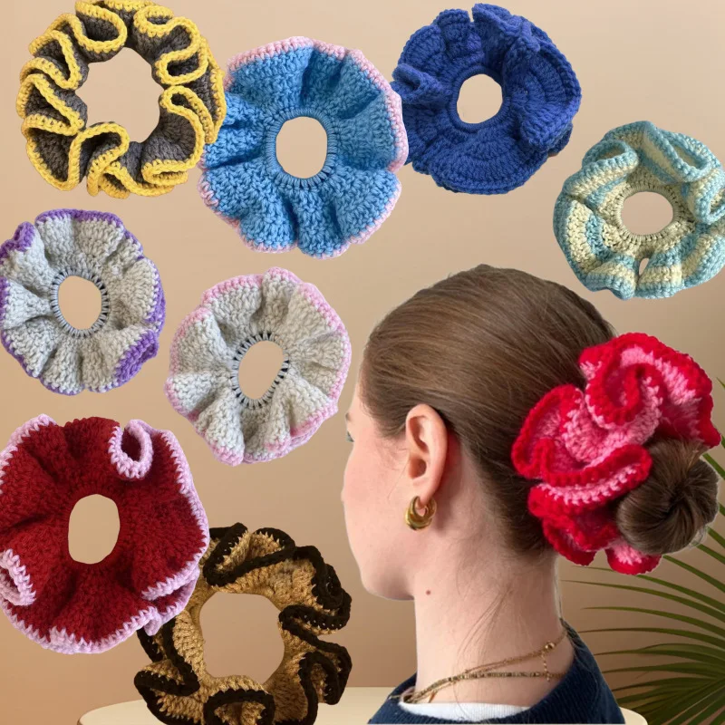 2025 חם בגודל overfles קצה crochet crochet שיער punchies צמר ponyboll puyl hot גושי שיער
