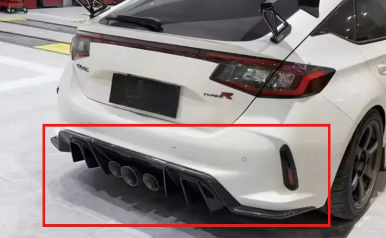 

Weather-Resistant FORHonda Civic Type R FL5 2022 Carbon Fiber Rear Lip Diffuser Spoiler Separator