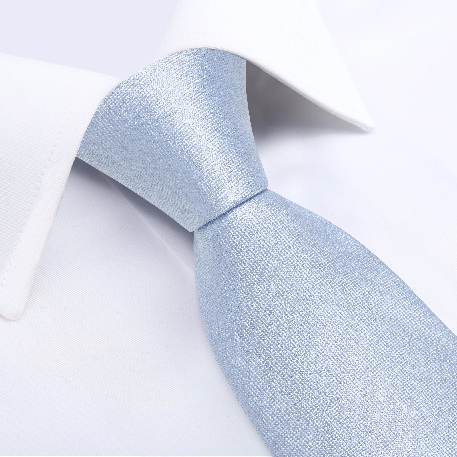 New Classic Solid  Ties for Men 8cm Business Wedding Party Neck Tie Handkerchief Cufflinks Accessories Gift for Husband