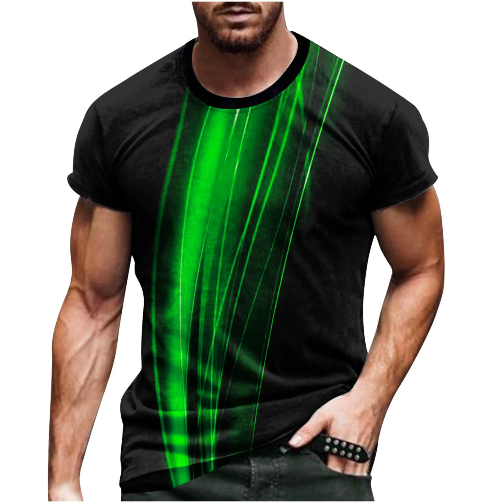 Striped Tie-dye Fashion Men's T-Shirts Summer Short Sleeve 3d Printed Streetwear Trend Male T Shirt 6XL Plus Size Casual Tops